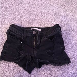 SO Black Distressed Jean Shorts